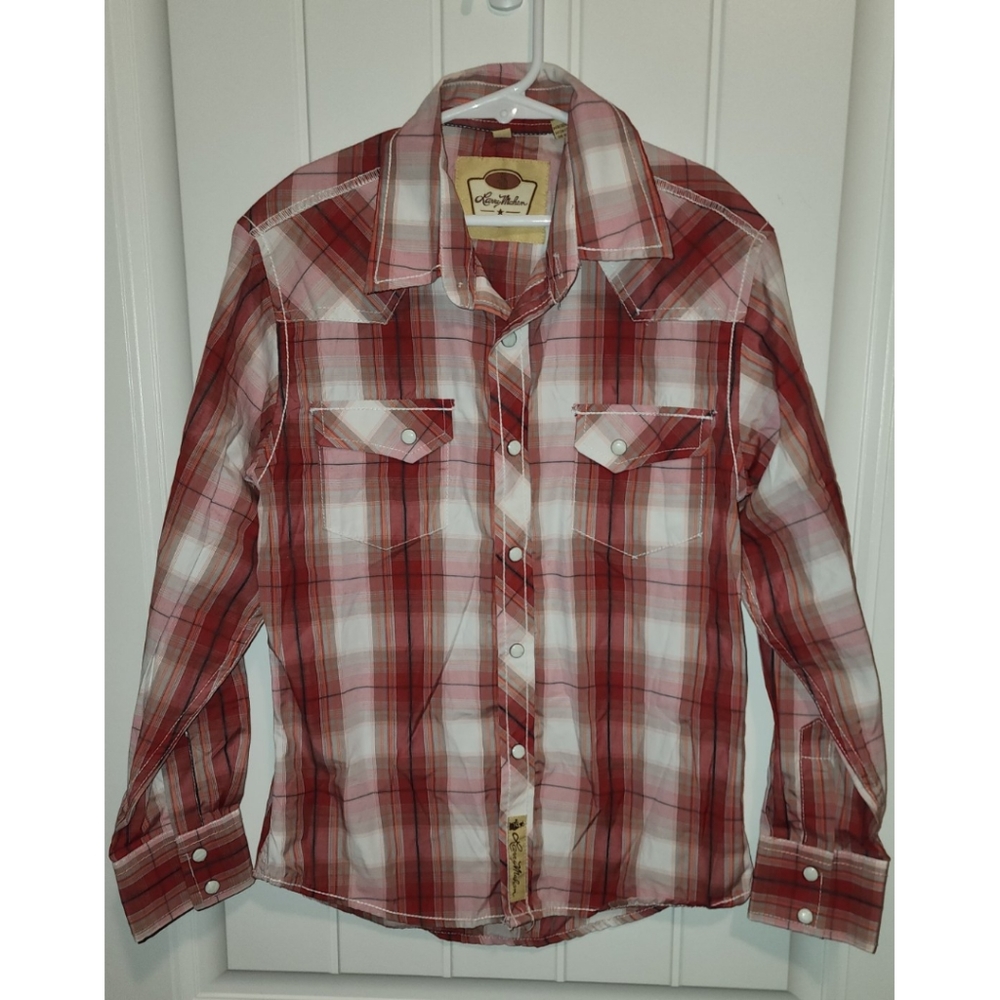 Boys large Larry Mahan cowboy collection shirt pearl snap button down western